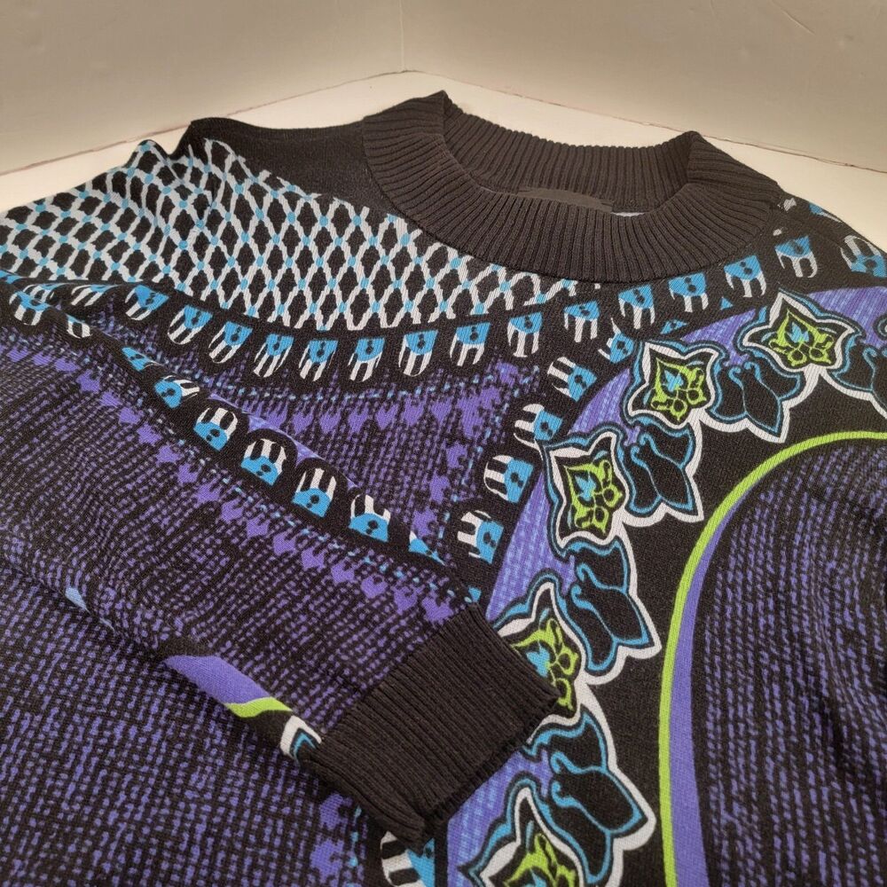 Bob Mackie Wearable Art Sweater Size M Black Long Sleeve